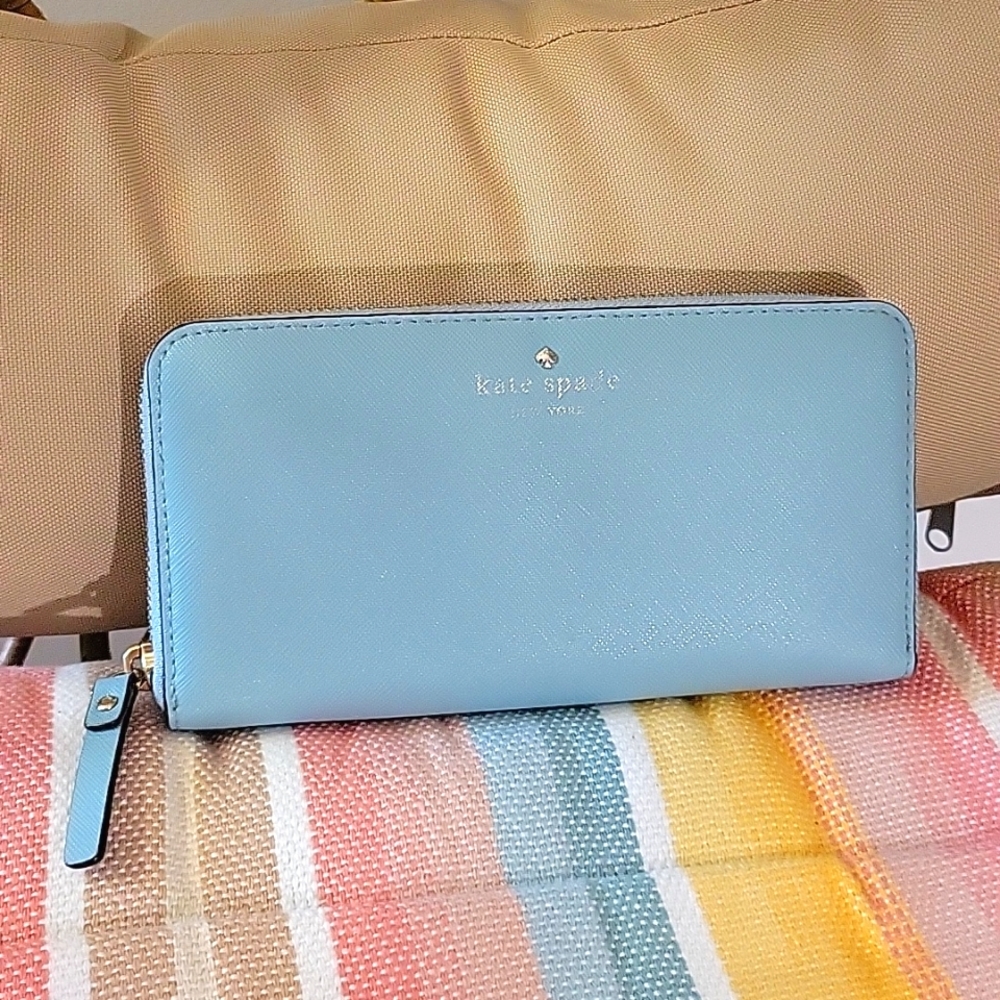 Light blue Kate Spade large wallet